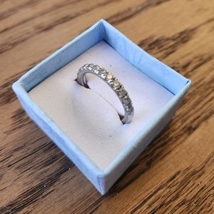 Platinum eternity ring lab created diamond size 7